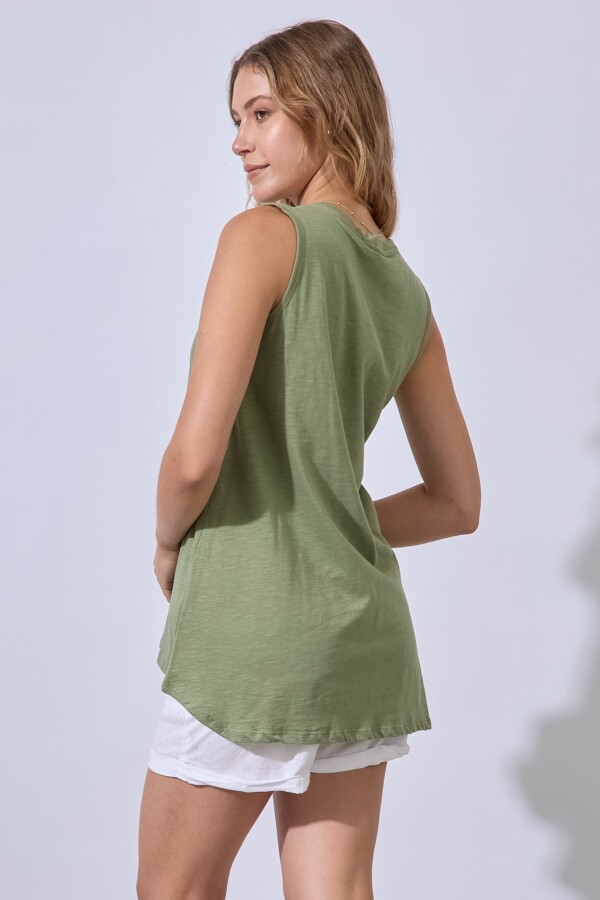 Musculosa Bordada VERDE