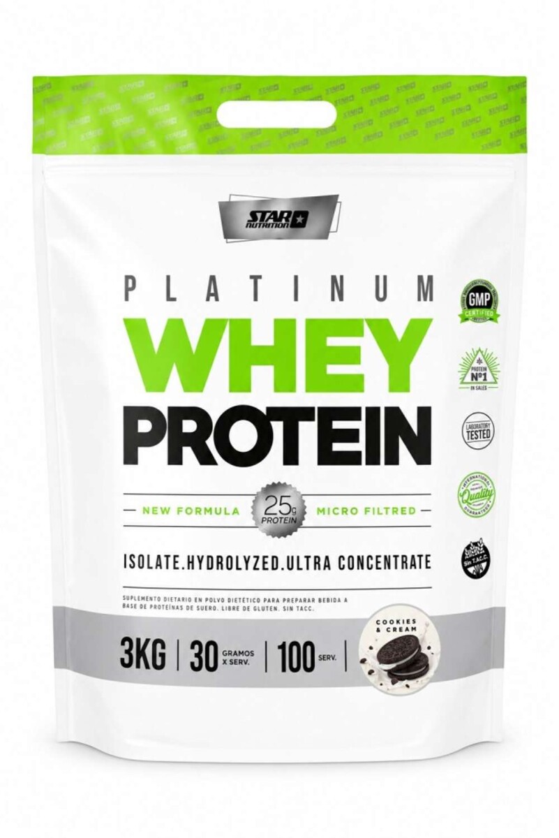 Platinum Whey Protein Star Nutrition - Cookies & Cream 3 kg 
