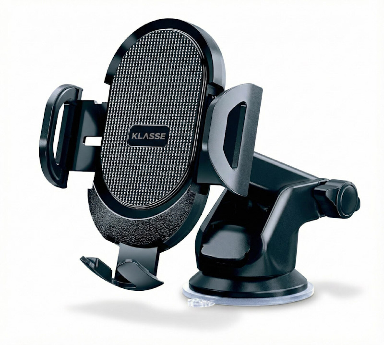 Soporte de celular para auto Klasse | Base de ventosa adherente | Color negro 