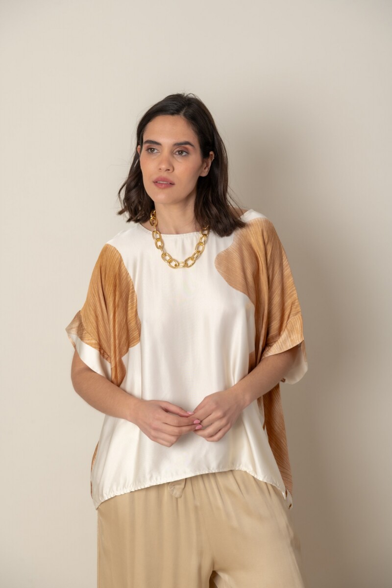 BLUSA HOJA - Camel 