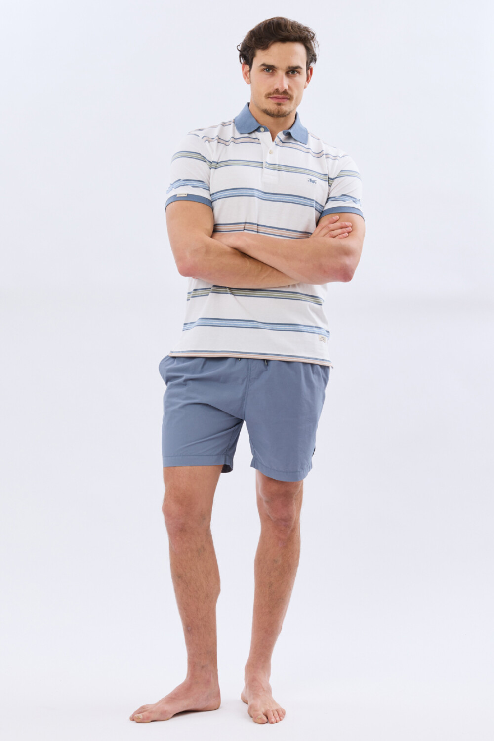 SHORT DE BAÑO LISO Piedra