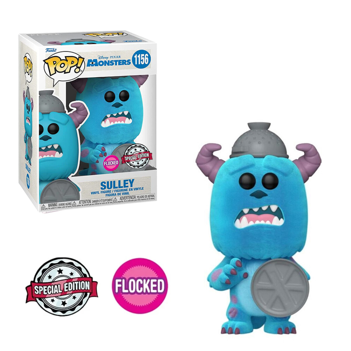 Sulley (with Lid) • Monsters University [Exclusivo - Flocked] - 1156 