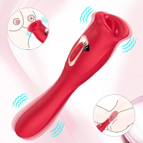 Vibrador Doble Estimulación Con Boca Y Lengua Vibrador Doble Estimulación Con Boca Y Lengua