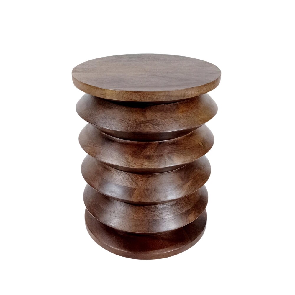 MESA LATERAL MADERA-DE-MANGO MARRON TULUM WALNUT