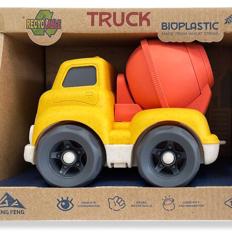 Juguete camión hormigonera para niño plastico reciclado 001