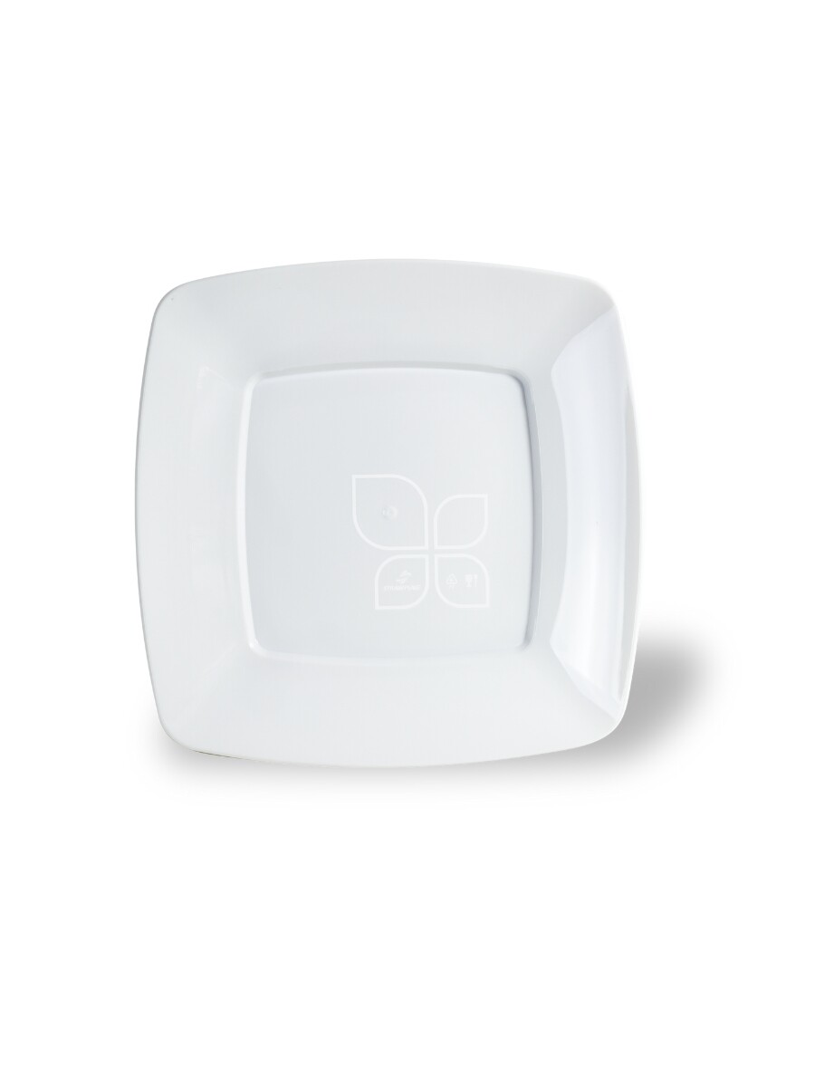 PLATOS CUADRADOS 21cm - blanco 