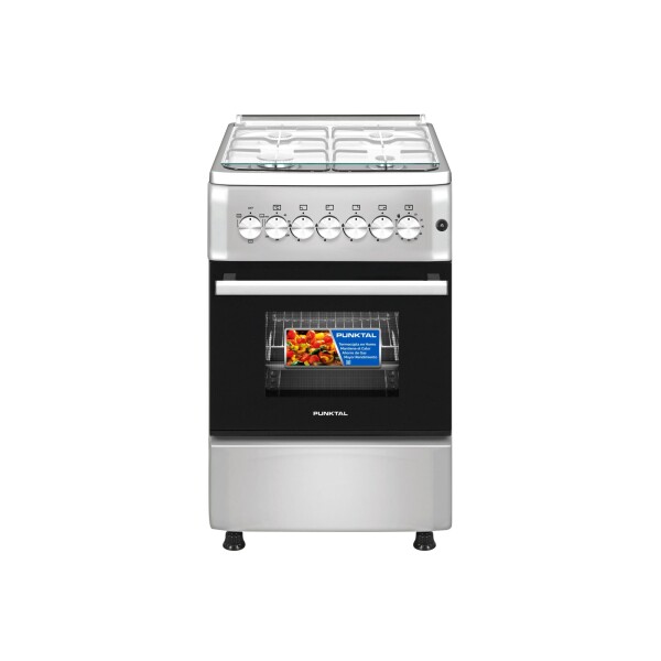 COCINA INOX 4 GAS HORNO 56 LTS. ELECTRICO-ENCENDIDO acero inoxidable