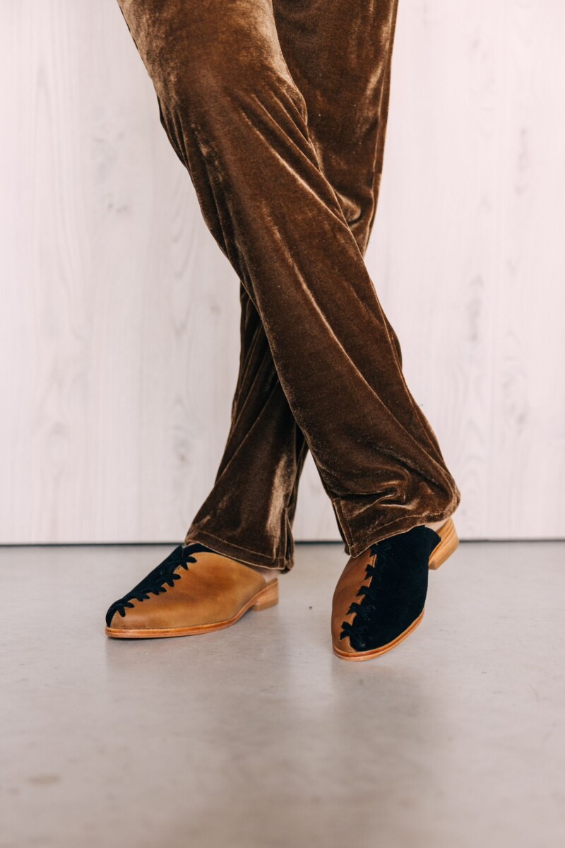 Suela shoe - Negro Y Camel 