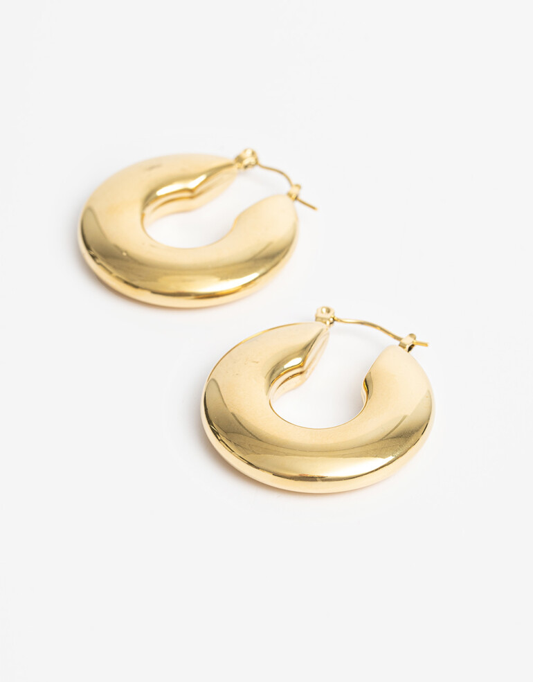 Aros Argollas Metal Argollas De Acero - Dorado