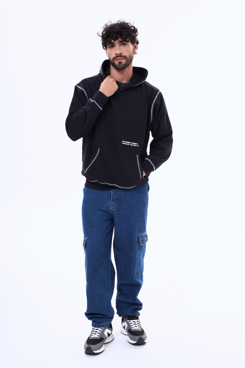 Buzo de felpa Barcelona Negro