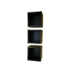 Cubo decorativo flotante para pared - Negro Cubo decorativo flotante para pared - Negro