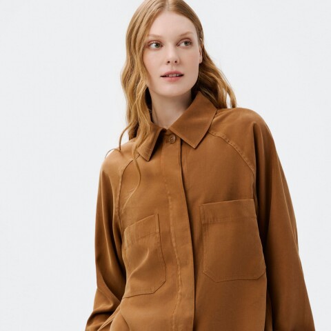 CAMISA FEM MARROM ESCURO