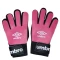 Guantes Umbro Golero Rosado Coral - Blanco - Negro