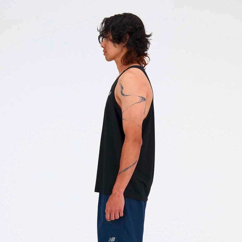 Remera Sport Essentials Singlet de Hombre Negro