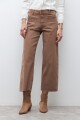 Jean culotte Paulina con bolsillos tostado