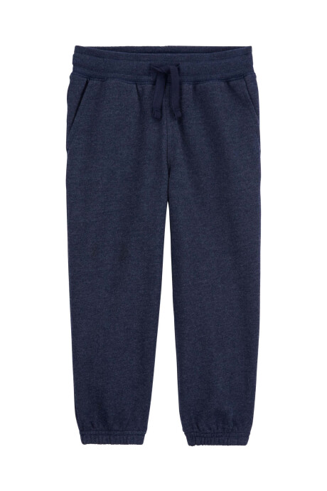 Pantalón deportivo de algodón, con logo, azul marino. Talles 2-5T Sin color