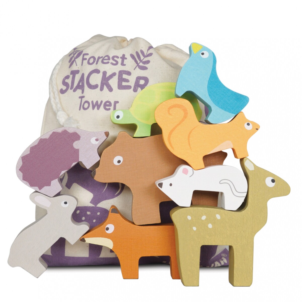 Torre de equilibrio animales del bosque 