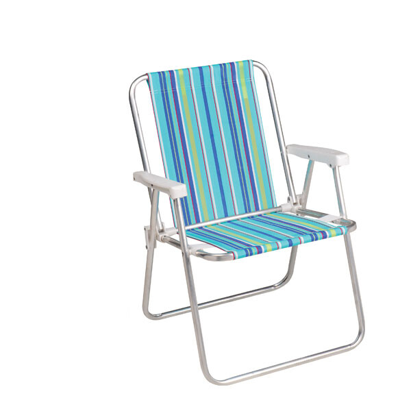 SILLA ALTA ALUMINIO AZUL