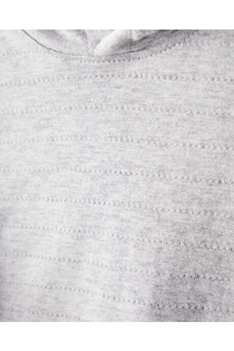 Remera de algodón, con capucha, gris Remera de algodón, con capucha, gris