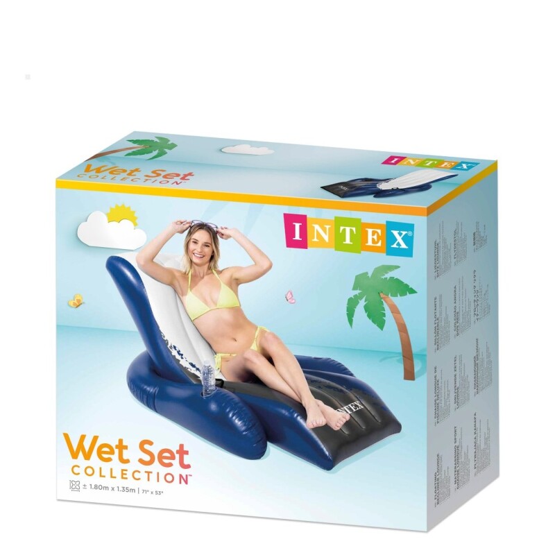 INTEX SILLÓN REPOSERA INFLABLE C/POSAVASO P/PISCINA Intex Sillón Reposera Inflable C/posavaso P/piscina