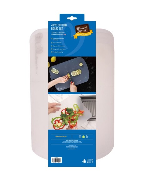 SET 4 TABLAS DE PICAR PLASTICO 20x38CM TRANSPARENTE SET 4 TABLAS DE PICAR PLASTICO 20x38CM TRANSPARENTE