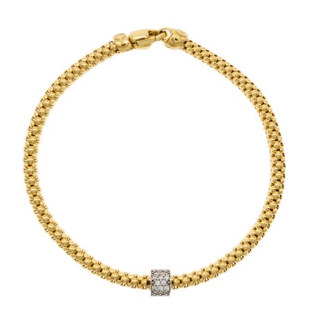 Pulsera de oro 18 ktes con circonias. Pulsera de oro 18 ktes con circonias.
