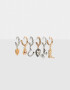 Aros Argollas Set Multi dijes Set De Aros Argolla Multidijes - Combinacion Bicolor