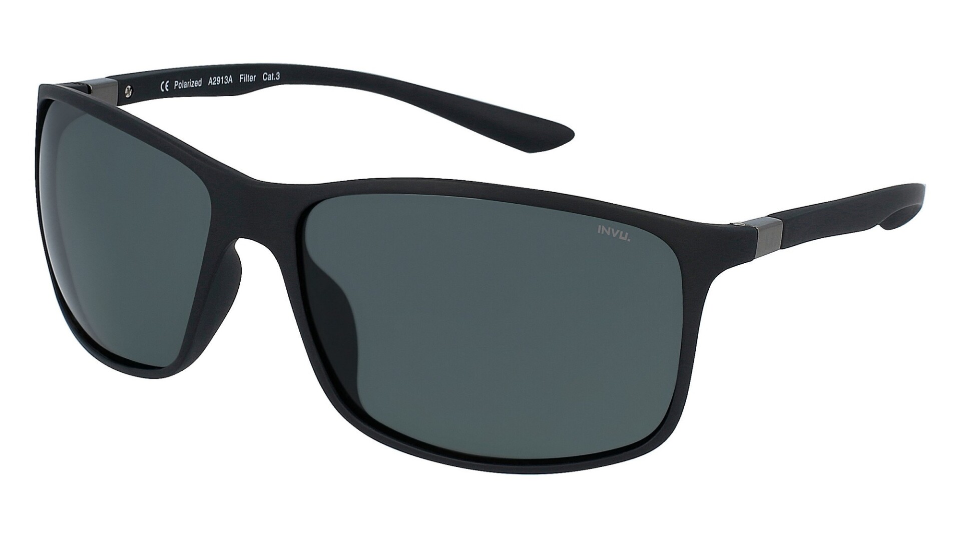 INVU A2913A Satin Black Polarized 