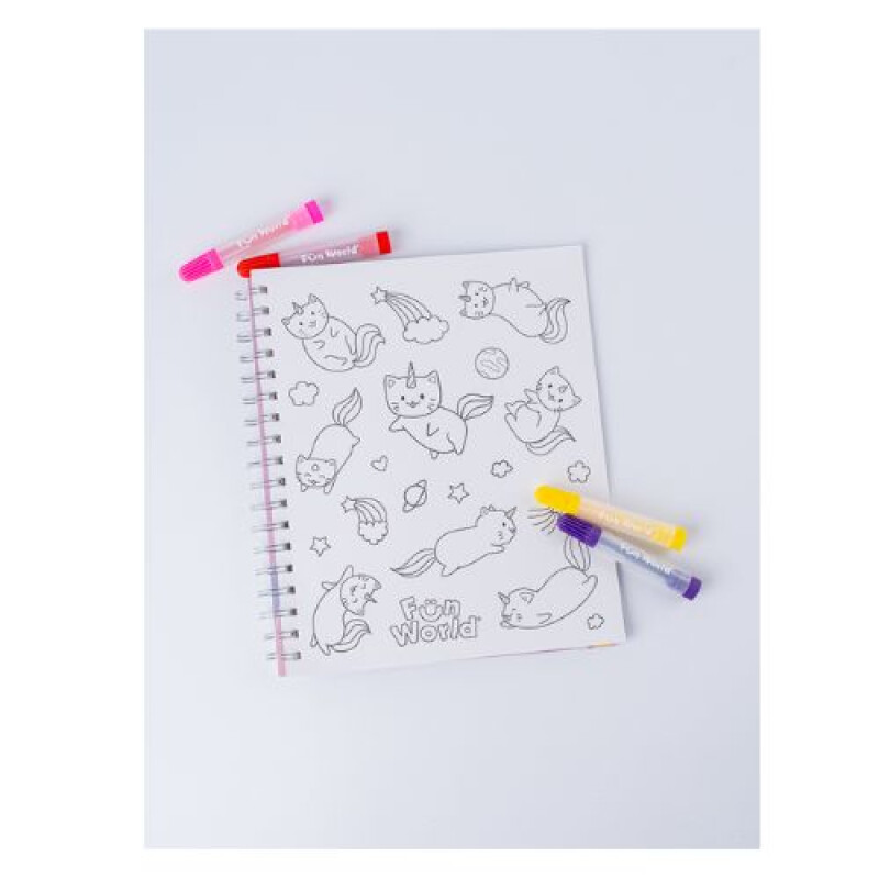 Libro Stickers p/colorear Rainbow Fun World Libro Stickers P/colorear Rainbow Fun World