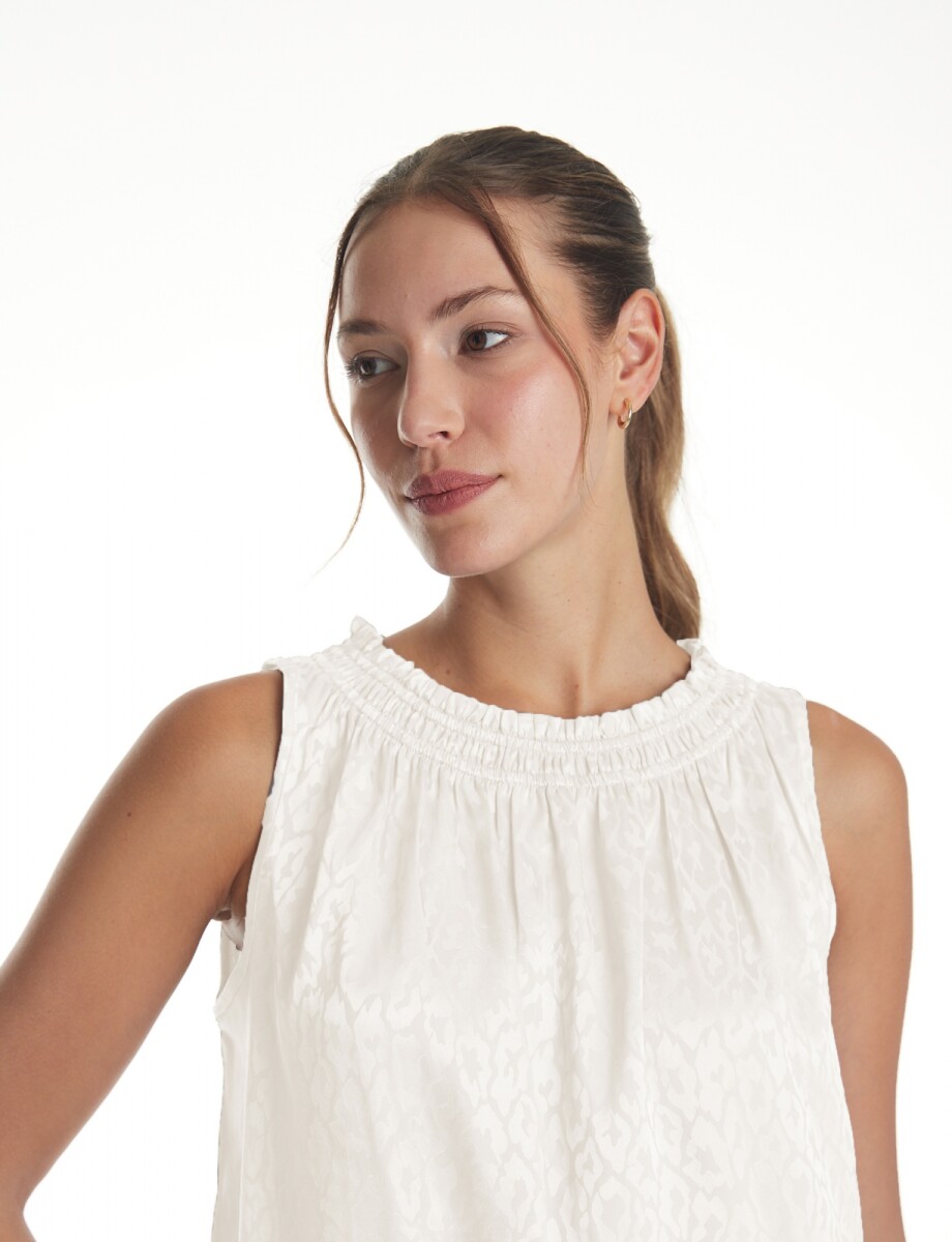 Blusa Satén - Blanco 