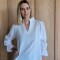 Blusa Copenhague Broderie calado blanco