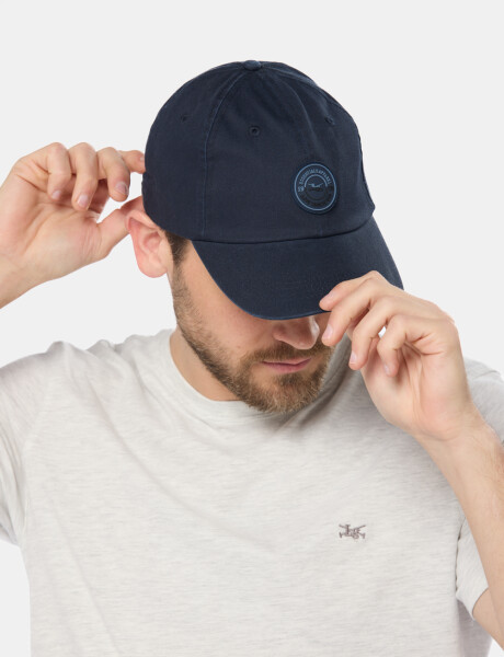 GORRO VISER DE LONA CON PARCHE DE GOMA Azul