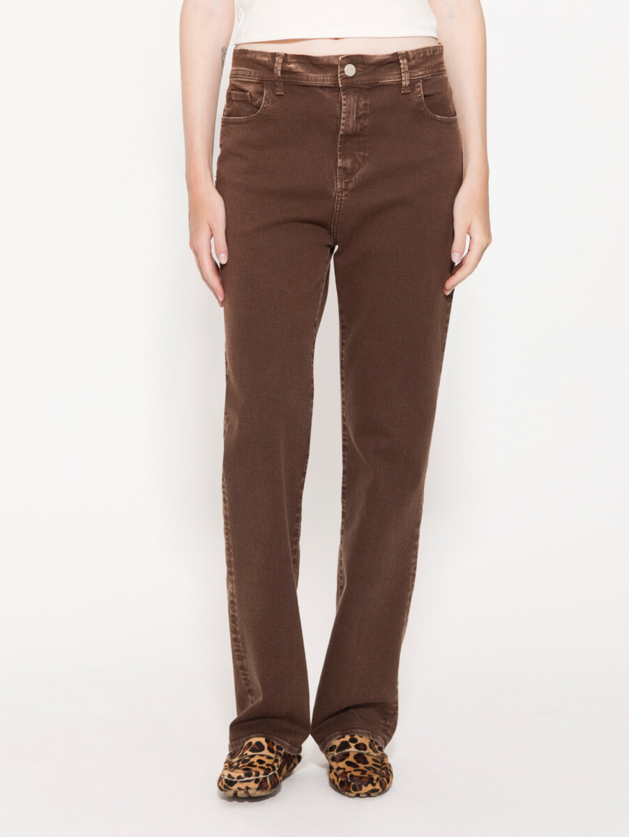 JEANS STRAIGHT BROWN 