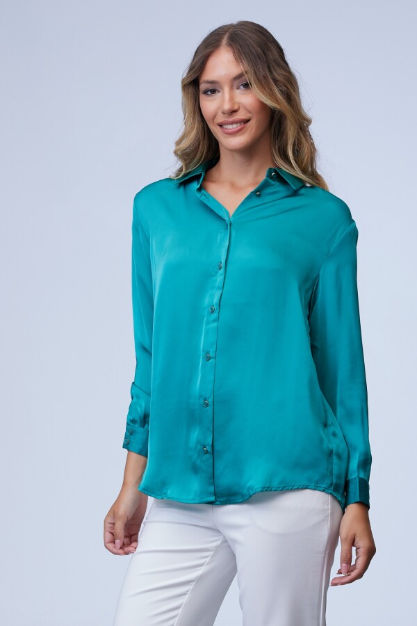 Camisa Saten VERDE