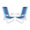 Set x2 Silla reclinable 4 posiciones aluminio VIOLETA