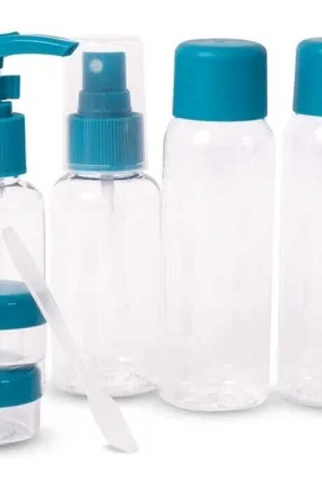 Set 7 Botellas Plasticas Para Viaje Set 7 Botellas Plasticas Para Viaje