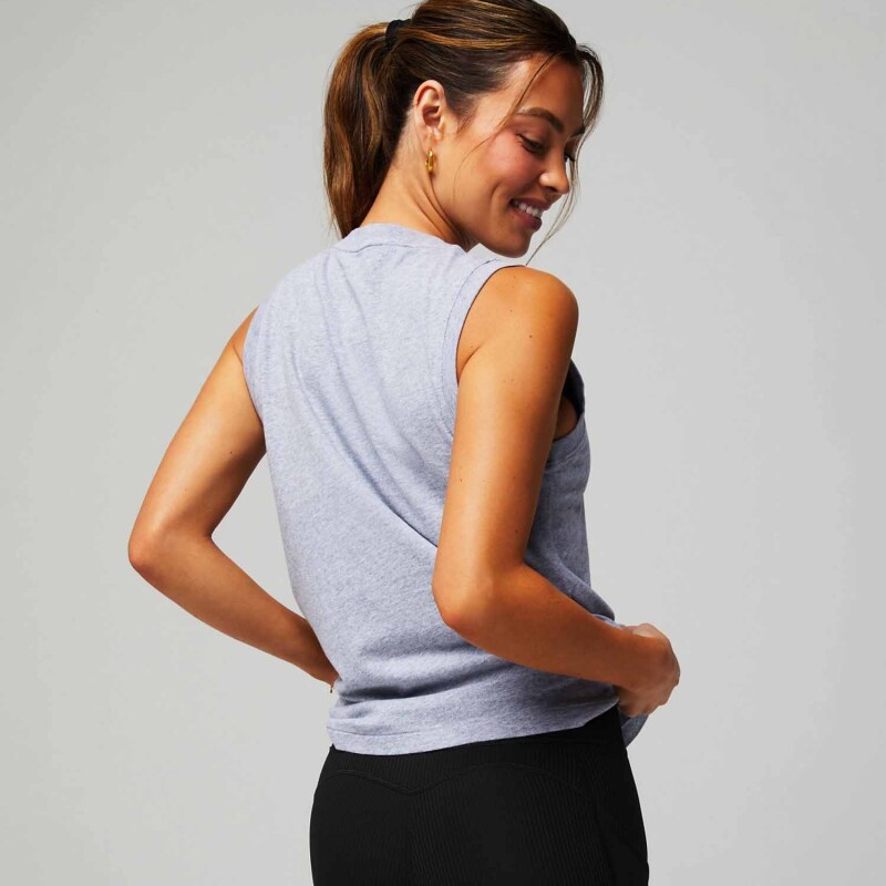 Polo Training 100% Cotton Tank Mujer Classic Grey Heather