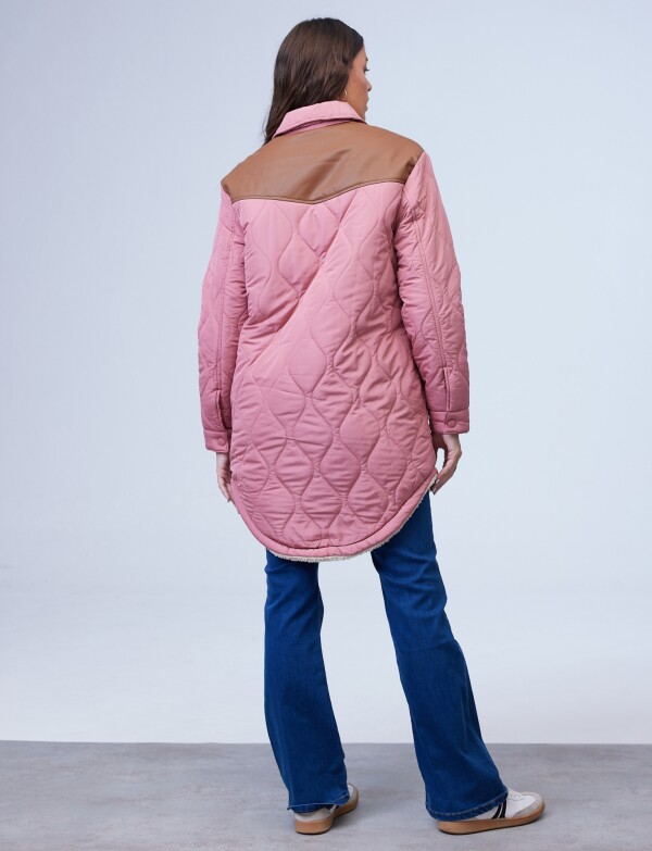 Campera Abrigo Capitoneada ROSA