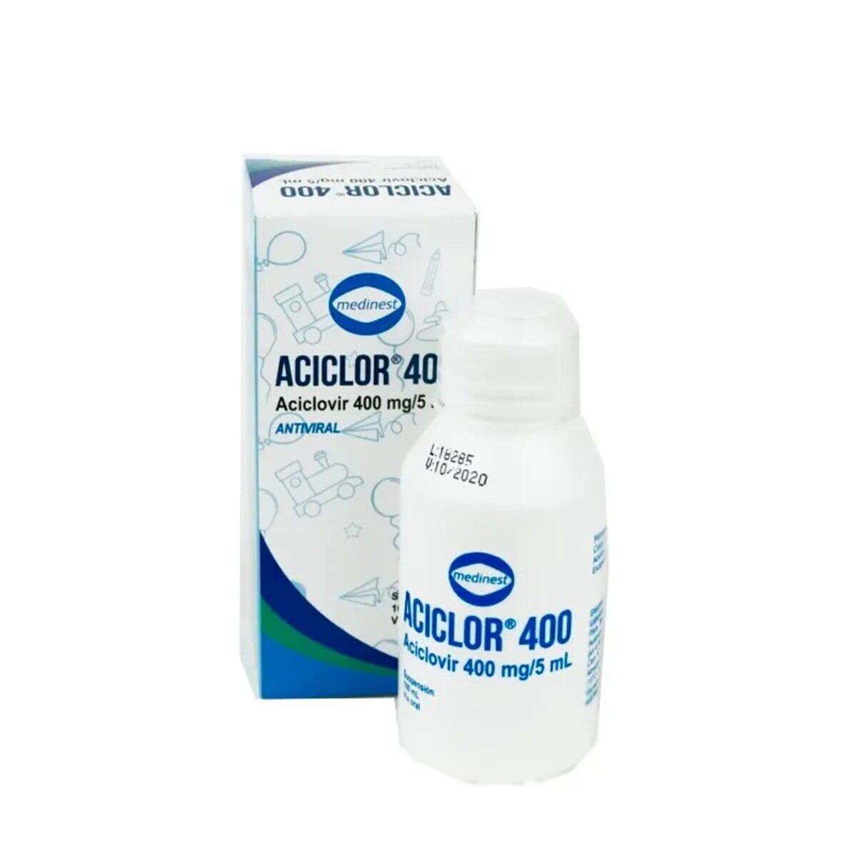 ACICLOR 400 SUSP. FR. X 100 ML. 