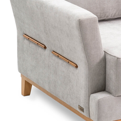 Sofá Amadeus - Tela Microfibra - 3 cuerpos 2204 (Gris)