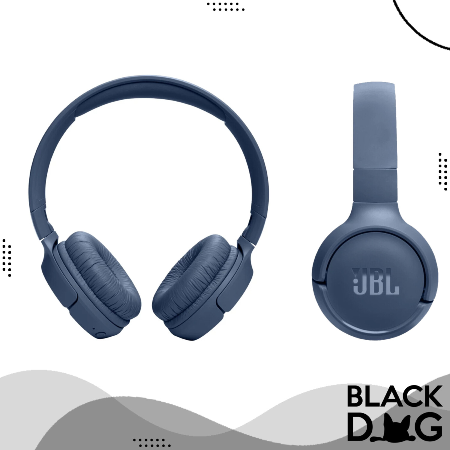 Audífonos Jbl Tune 520bt Inalámbricos Bluetooth Azul + Auriculares — Black  Dog