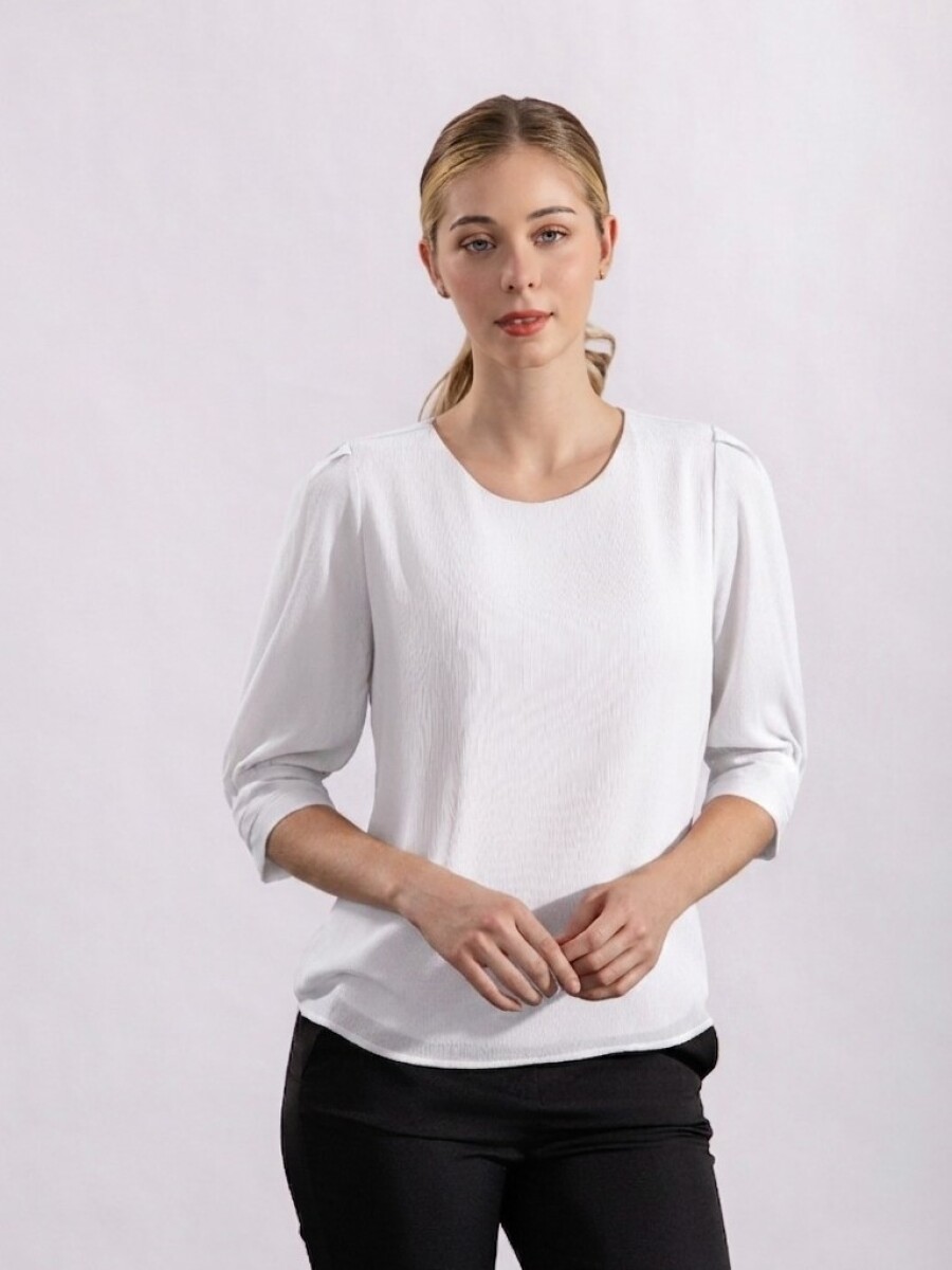 Blusa de Gasa. - Natural. 