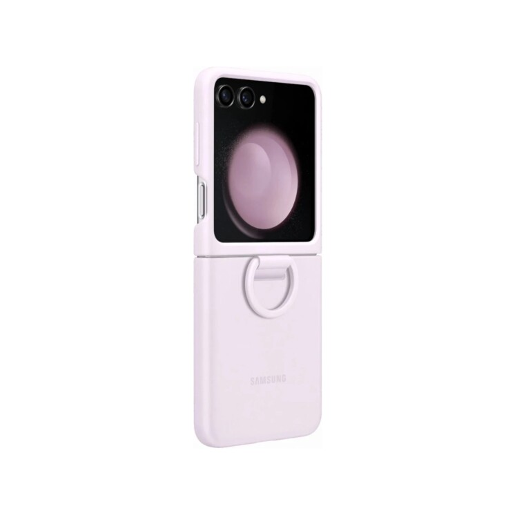 Funda Samsung Silicone Case con Anillo para Galaxy Z Flip5 Lavender
