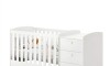 Cuna Convertible con Comoda Integrada 3 Cajones - Atlanta Blanco