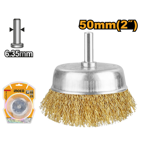 CEPILLO COPA P TALADRO 50MM INGCO WB30501 CEPILLO COPA P TALADRO 50MM INGCO WB30501