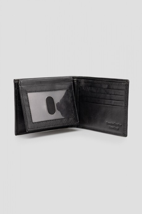 Billetera Bifold flip up Negro