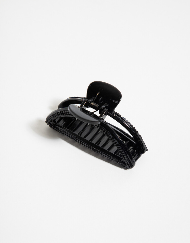 Broche Acrilico Broche Semicircular - Negro