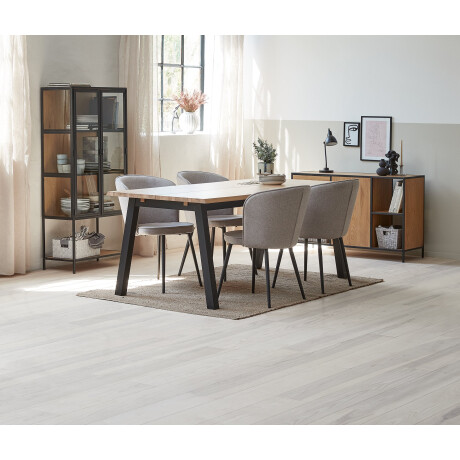 Vitrina Trappedal Roble/Negro