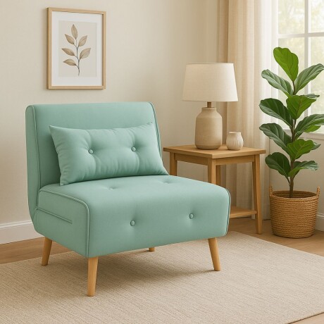 Sillon cama Trifold 1 cuerpo Verde claro