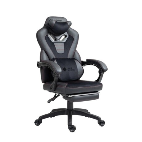 SILLA GAMER SHOT-TITAN COLOR GRIS Y NEGRO 001